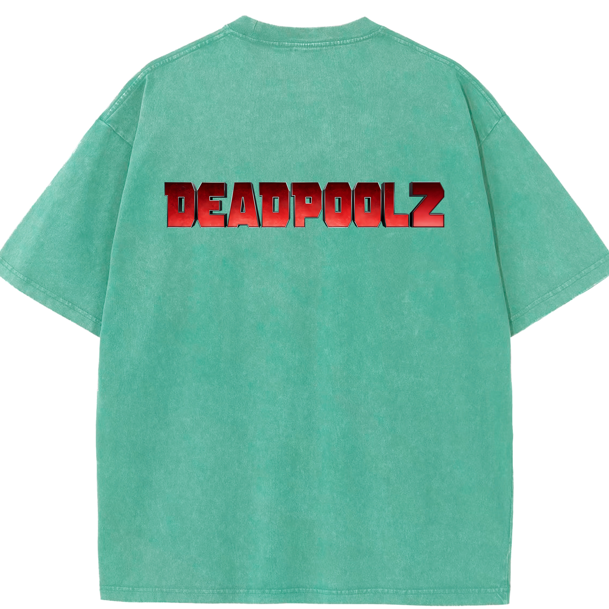 （画像用） Deadpool デッドプール 綿100% ヴィンテージ風 半袖Tシャツ（背面プリント）